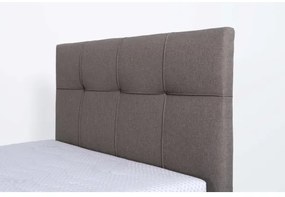 Pat tapițat cu saltea și spațiu de depozitare MARIA ONE 90 x 200 cm, nuanță taupe