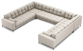 Coltar 9 locuri Bali tapitat/picioare negre – L327 x l256 x h75
