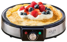 Aparat electric pentru clatite Adler AD 3058, 1600W, 30 cm, Ustensile, Negru