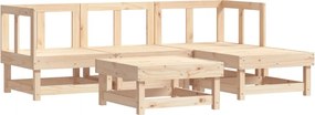 vidaXL Set mobilier relaxare de grădină 5 piese lemn masiv de pin