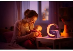 Lampă LED RGB dimabilă cu ceas deșteptător și încărcare Qi Immax 08987L 30W/230V argintiu