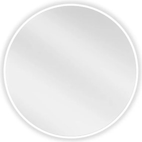 Mexen Loft oglindă de baie rotundă 60 cm, cadru alb - 9850-060-060-000-20