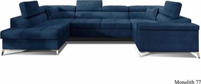 Colțar lemn masiv Formă U Extensibil Tango 350x202cm Personalizabil - Cotiera pe partea stanga