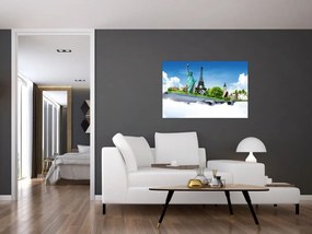 Tablou - Călătorie în jurul lumii (90x60 cm)