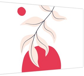 Tablou - Abstracție florală roz N⁰2 (90x60 cm)