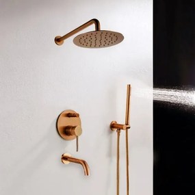 Set de duș incastrat Rea Lungo Copper Auriu cu BOX