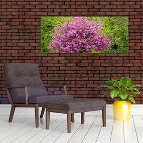 Tablou cu pom înflorit pe luncă (120x50 cm)