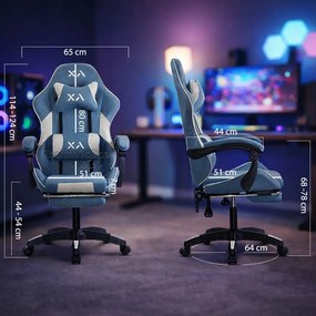 Scaun de gaming din stofa cu spatar rabatabil OFF 295 negru