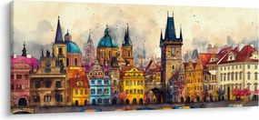 Tablou - Toamna în orașul pictat (120x50 cm)
