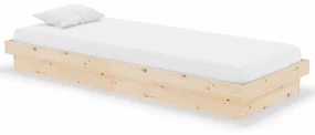 819932 vidaXL Cadru de pat mic single, 75x190 cm, lemn masiv