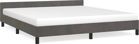 vidaXL Cadru de pat fără saltea, gri închis, 180x200 cm, catifea