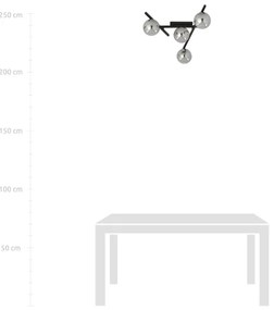 Plafonieră SMART 4xE14/10W/230V negru/gri