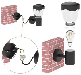 Aplică de exterior cu senzor ARTEO 1xE27/15W/230V IP44