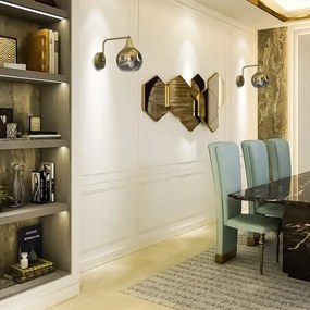 Lampă de perete MONTE 1xE27/60W/230V aurie