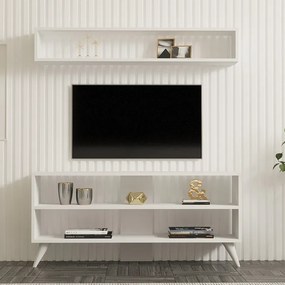 Set mobilier pentru living Prestige, Pako World, Alb, 120x29x50 cm