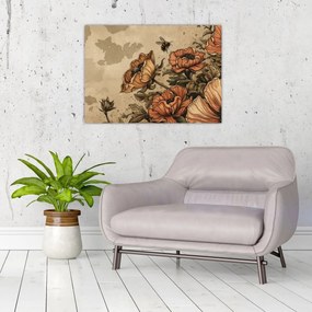 Tablou pe sticlă - Pajiștea albinelor II. (70x50 cm)