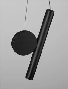 Pendul, Lustra LED design minimalist VERO negru