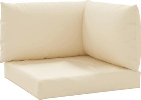 vidaXL Perne de canapea din paleți, 3 buc., bej, material textil