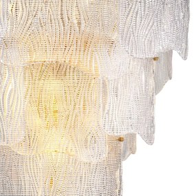 Candelabru LUX design deosebit Asinara L, sticla texturata