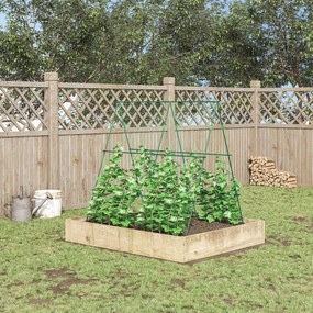 Outsunny Spalier de grădină suport pentru plante cățărătoare în formă de A din oțel, 3 niveluri cu înălțime reglabilă, 180 x 100 x 180 cm, verde | Aosom Romania