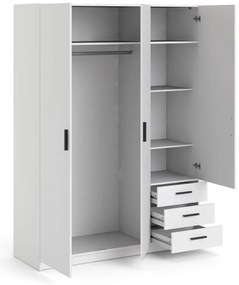 Șifonier alb 147x200 cm Sprint – Tvilum