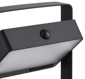 Stalp solar cu senzor de miscare, protectie IP44, Saulio negru