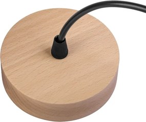 Candelabru pe cablu WOODNEST 1xE27/15W/230V pin/negru fumuriu
