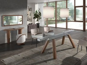 Consola design LUX Oval Walnut