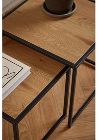 Set 2 mese de cafea SARON, stejar/negru