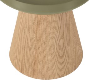 Măsuță de cafea rotundă Tresel 40 cm pentru living - natural / verde