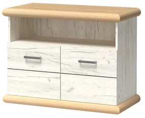 Masă TV/Dulap Kenny 12 (craft Alb + craft auriu). 1057837