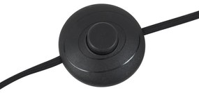 Lampă de podea retro neagră cu sticlă portocalie - Denise