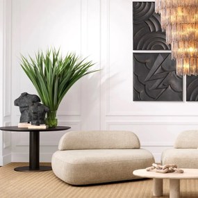 Masa rounda design LUX Astro 132cm, Mocha oak