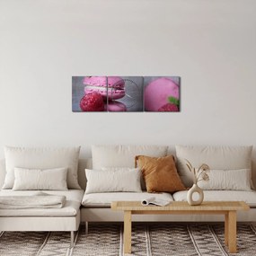 Tablou cu macarooni (cu ceas) (90x30 cm)