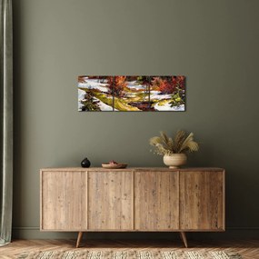 Tablou - Sosirea primăverii (cu ceas) (90x30 cm)