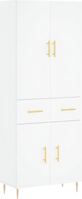 vidaXL Dulap înalt, alb, 69,5x34x180 cm, lemn compozit