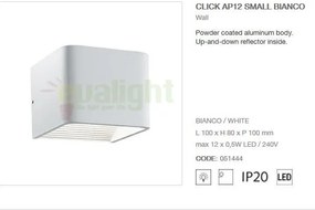 Aplica de perete moderna, iluminat LED up-and-down, CLICK AP D10 BIANCO 051444