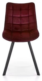 Scaun de dining COMORO, 1 buc., roșu închis