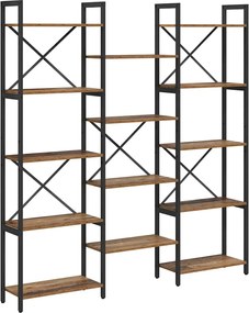 vidaXL Raft pentru cărți Lemn vechi 156 x 25 x 167 cm Lemn compozit