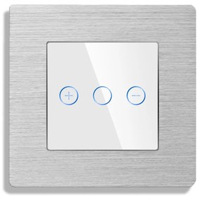 Intrerupator Simplu cu Variator cu Touch din Sticla si Rama de Aluminiu LUXION