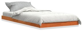 847152 vidaXL Cadru de pat, maro ceruit, 100x200 cm, lemn masiv de pin