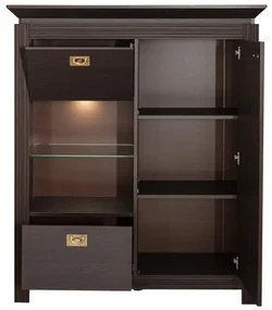 Comoda Bar Living Saigon Cantori Cu 2 Usi Si 1 Sertar, 118 Cm