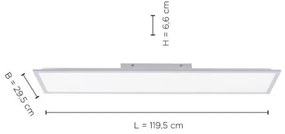 Panou LED aplicat dimabil FLAT LED/36W/230V negru Leuchten Direkt 14757-21 + telecomandă
