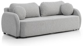 Canapea extensibila Novis, 3 locuri, material textil, gri, lada depozitare