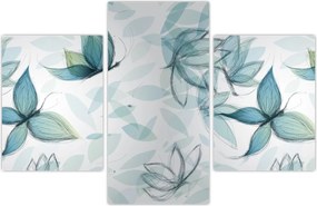 Tablou - Fluturași albaștri (90x60 cm)