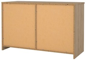 Comodă în culoare naturală cu aspect de lemn de stejar cu ușă glisantă 119x76x50 cm Naia – Tvilum