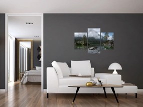 Tablou cu pomi în lac (90x60 cm)