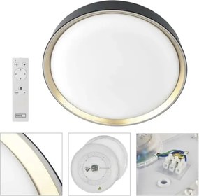 Plafonieră LED dimmabilă ILVI LED/45W/230V 2700-6500K Ø 50 cm negru/alamă + telecomandă inclusă