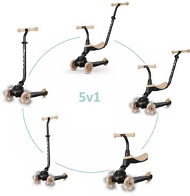 Tricicletă pentru copii QPlay 5 în 1 SEMA bej