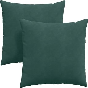 vidaXL Perne pentru canapea 2 pcs Verde închis 80 x 80 cm